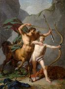 Baron Jean-Baptiste Regnault L'education d'Achille par le centaure Chiron oil painting